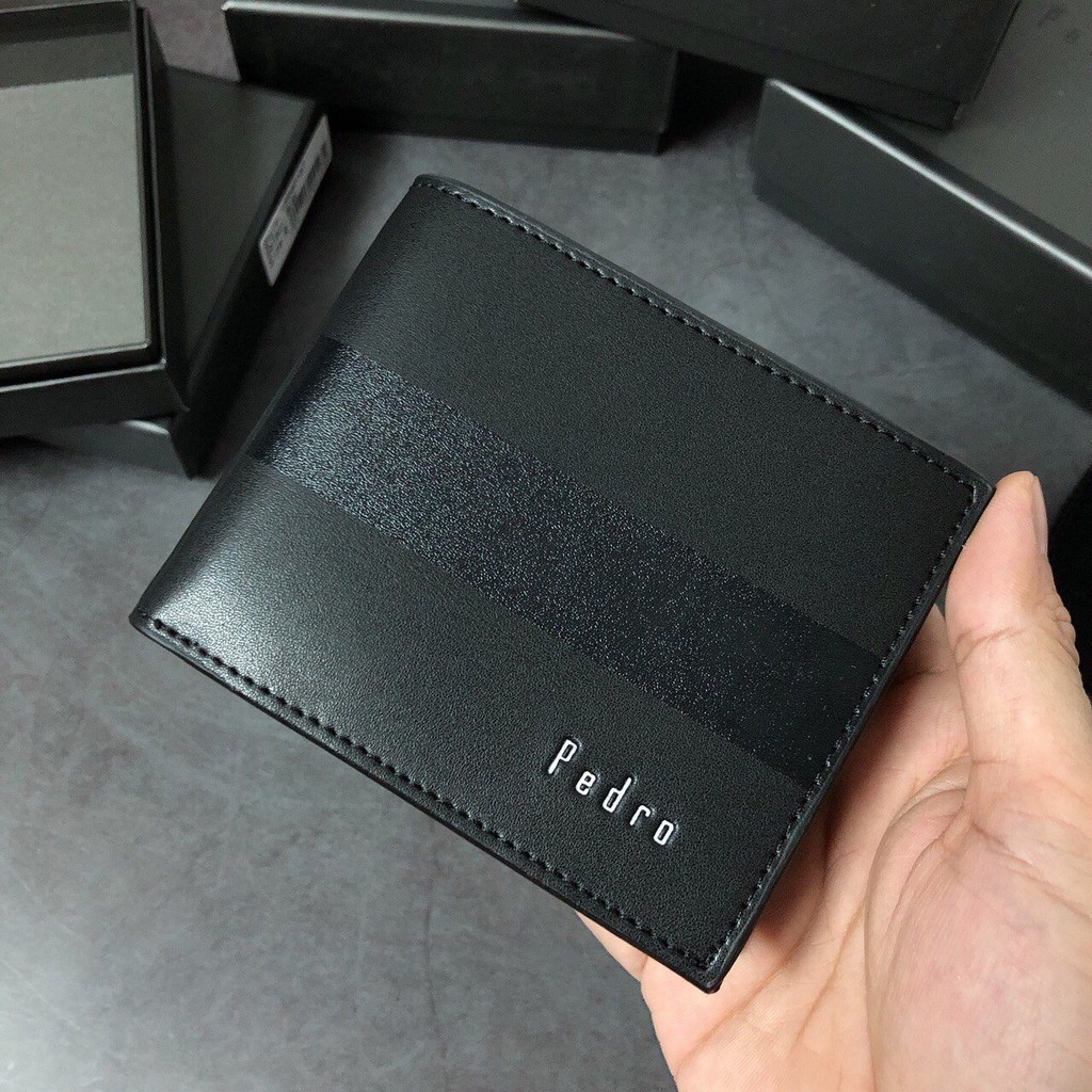 Ví nam Pedro da đẹp xước bên trong nhiều ngăn hàng cao cấp full box và túi giấy hãng ( Có Hộp) | BigBuy360 - bigbuy360.vn
