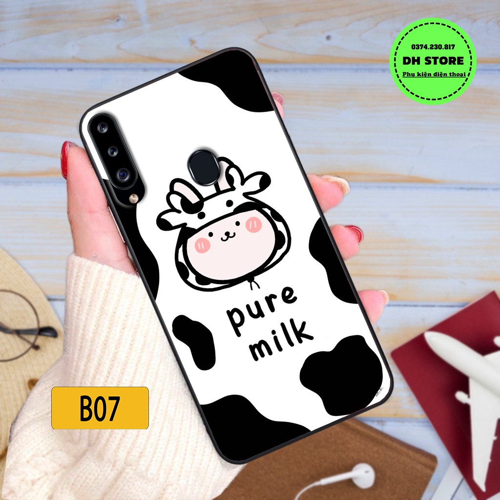 Ốp lưng điện thoại OPPO A8 - A31 - A91 in hình bò sữa siêu đẹp, siêu cute.
