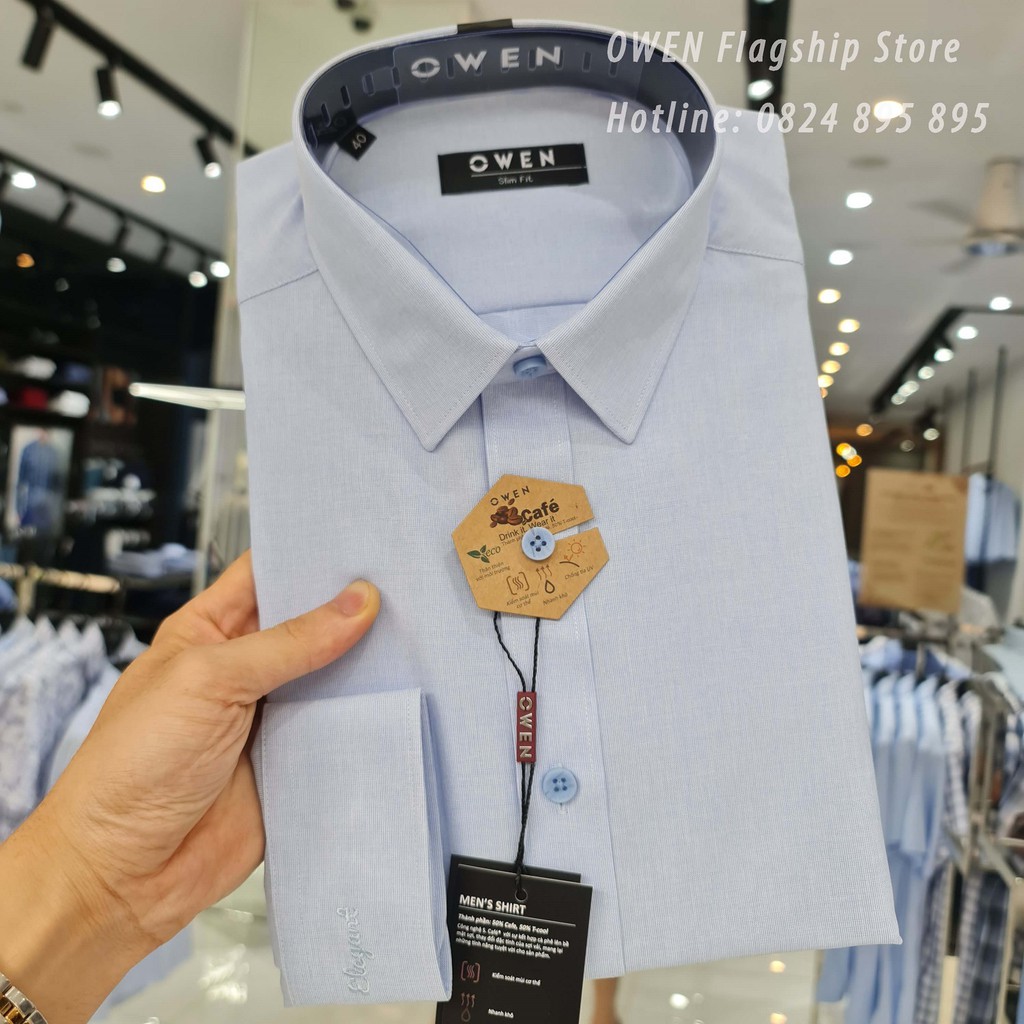 OWEN - (FREESHIP) Áo sơ mi dài tay sợi CAFE - Mã AS23090D - OWEN Flagship Store