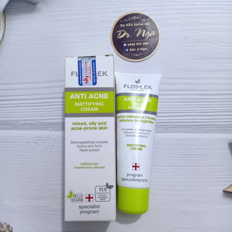 ✔️ Kem kiểm soát dầu, giảm tiết nhờn Floslek 50ml