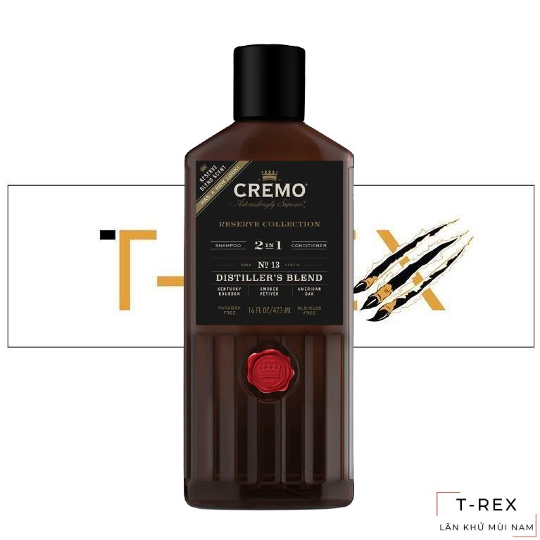 Dầu Gội Đầu 2 In 1 Cremo Reserve Collection Distiller's Blend 473ML