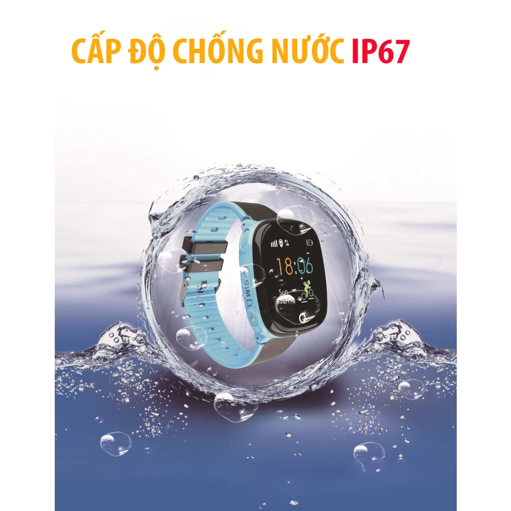 Đồng hồ thông minh định vị trẻ em ANNCOE Watch AH22 - nghe gọi 2 chiều - tin nhắn thoại - định vị GPS - Tiếng Việt