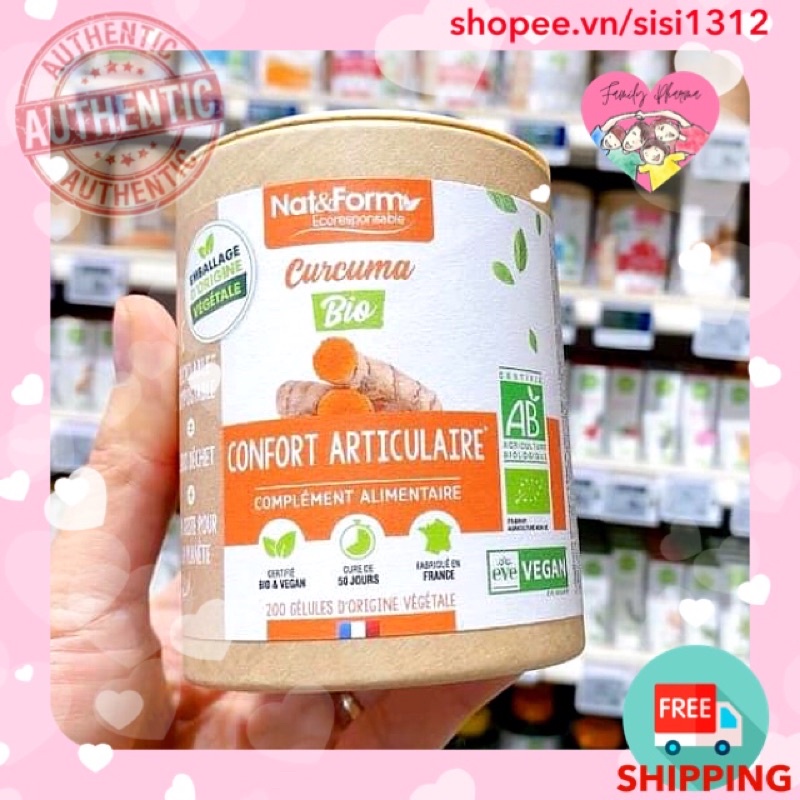 [Có bill][New]Viên_nghệ_hữu_cơ_ Nat&Form_200_viên_hàng_nội_địa_Pháp | BigBuy360 - bigbuy360.vn