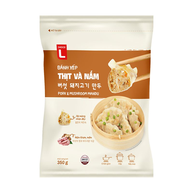 Bánh Xếp Bạch Tuộc Phô Mai / Thịt và nấm Choice L 350g