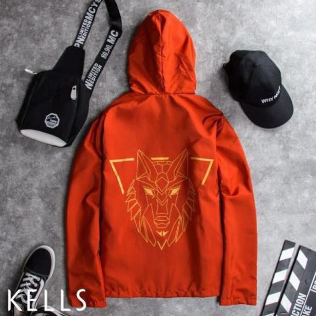 Áo khoác dù 2 lớp chống nắng form rộng in hình sư tử áo khoác kiểu nam nữ KMG