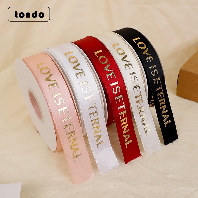 Ruy Băng Thái Chữ Tiếng Anh Love is Enternal KT 2,5CMx42M