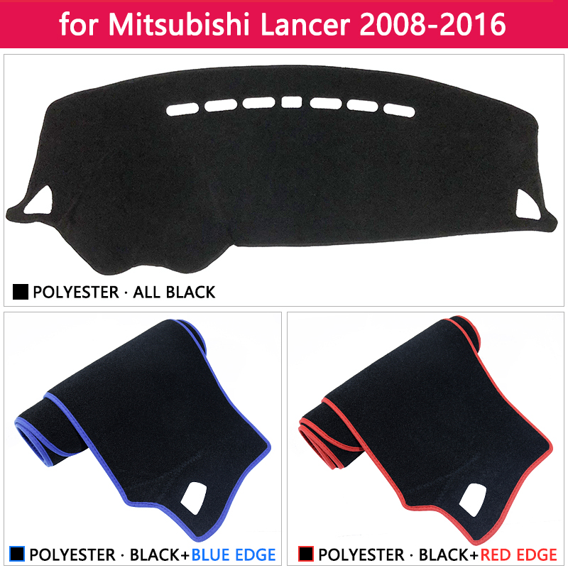 For Mitsubishi Lancer 2008~2016 Ralliart Evo X Galant Fortis Ex Avoid Light Mat Dashboard Cover Pad Sunshade Carpet Accessories