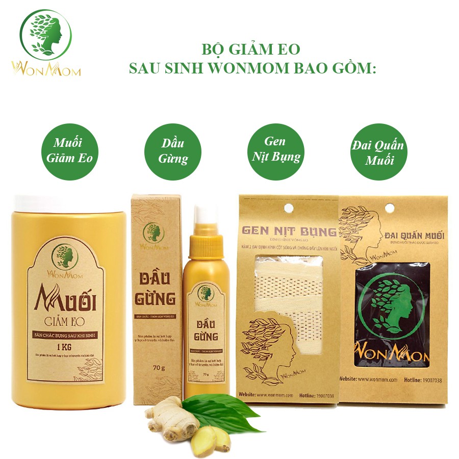 Combo Liệu trình chườm bụng, giảm eo sau sinh Wonmom