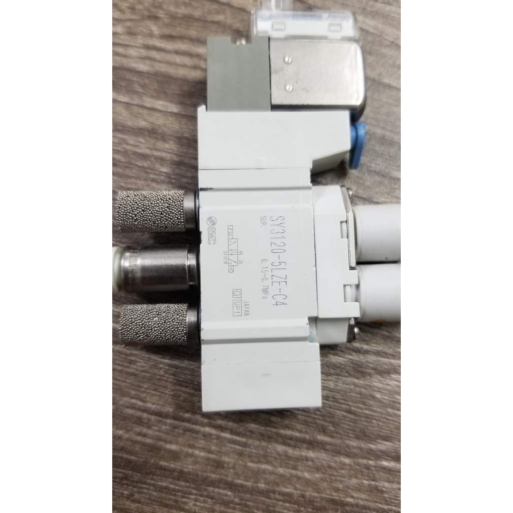 Van SMC 5/2 SY3120-5LZE-C4 nguồn 24VDC + Tặng đầu nối giảm thanh và jack van