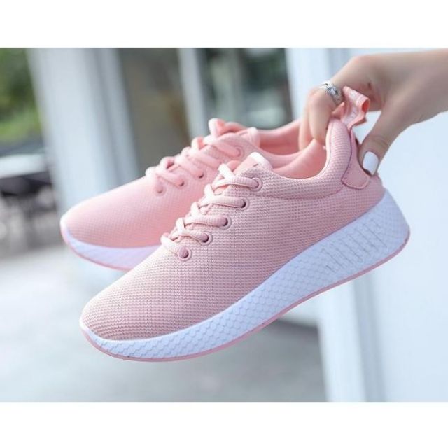 GIÁ HUỶ DIỆT Giày vải trơn đế đỏ hồng thể thao siêu hot
