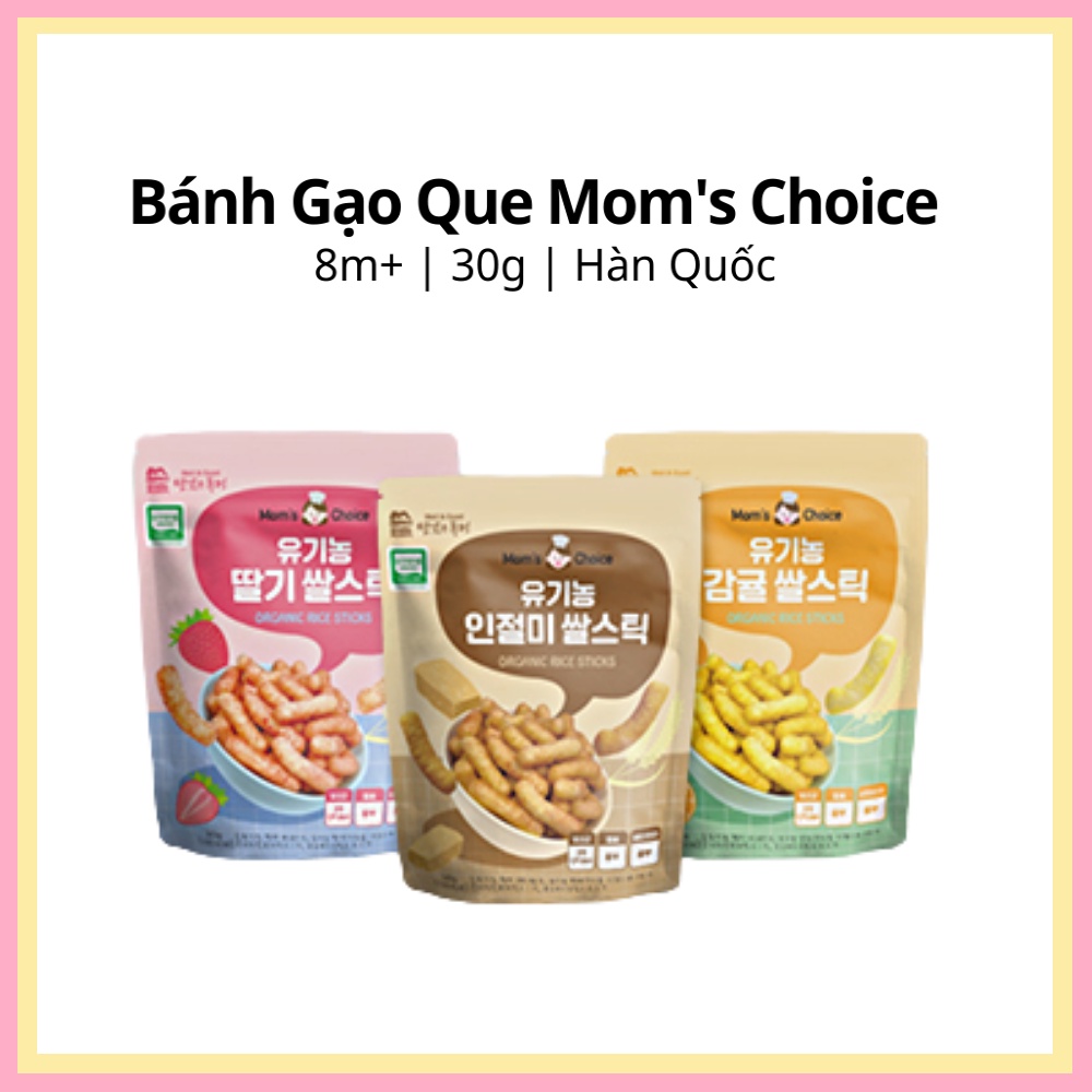 Bánh gạo que MOM’S CHOICE cho bé ăn dặm bổ sung thêm dưỡng chất