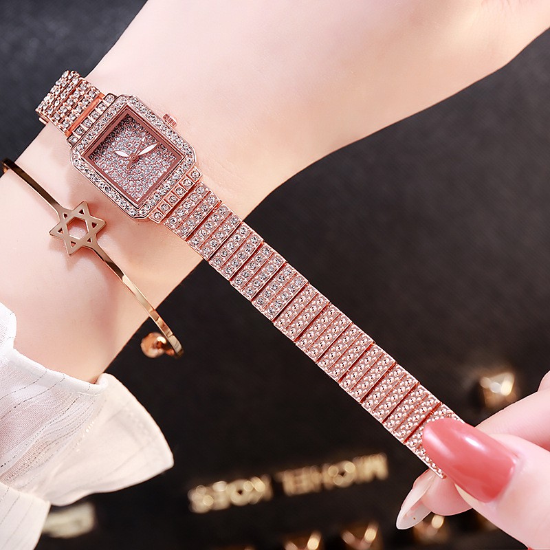 Đồng hồ nữ BS Hàn Quốc mặt đính đá sang chảnh - BS3 FH