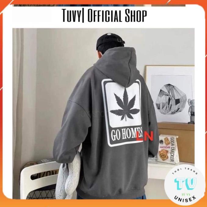 Hoodie Nam Nữ TUVYSHOP  Áo hoodie hình lá Go Home DA6