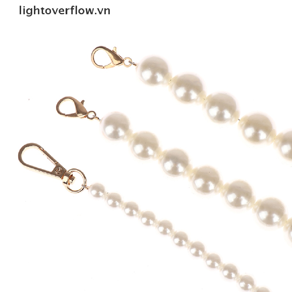 Ví Cầm Tay Đính Ngọc Trai Giả Phối Dây Xích Thời Trang