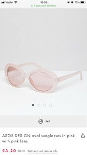 Order kính Asos hãng ASOS DESIGN
