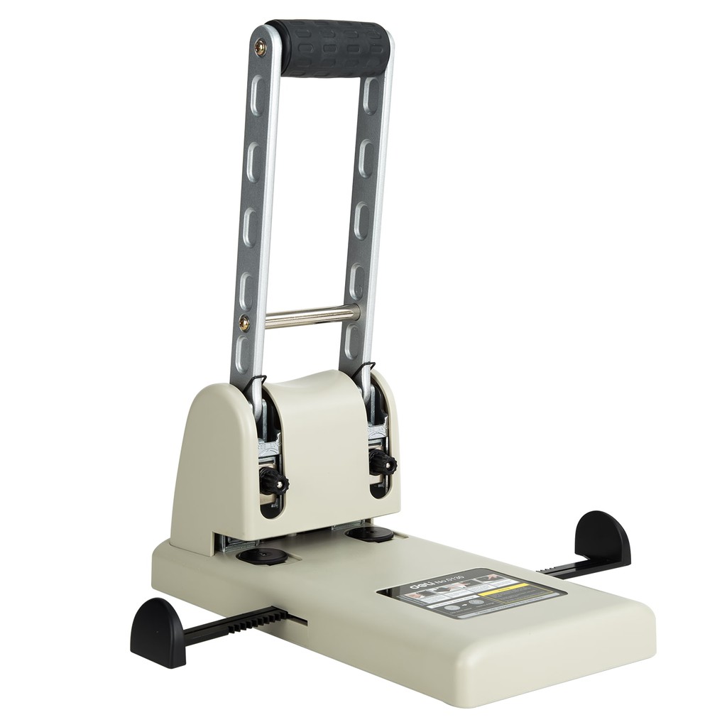 [LIFEMC02BPABAU -10% đơn 250K] Máy đục lỗ đại 100 tờ Deli, Đen, ghi xám - 1 cái E0130