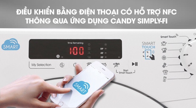 may sấy Candy 9kg CS-V9DF-S ( hàng mẫu trưng bày , bảo hành chính hãng 2 năm)