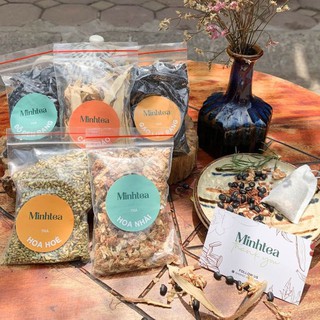 Trà hoa nhài khô đỗ đen rang gạo lứt rang trà hoa hoè tâm sen cam thảo gói lẻ đồng giá Minhtea