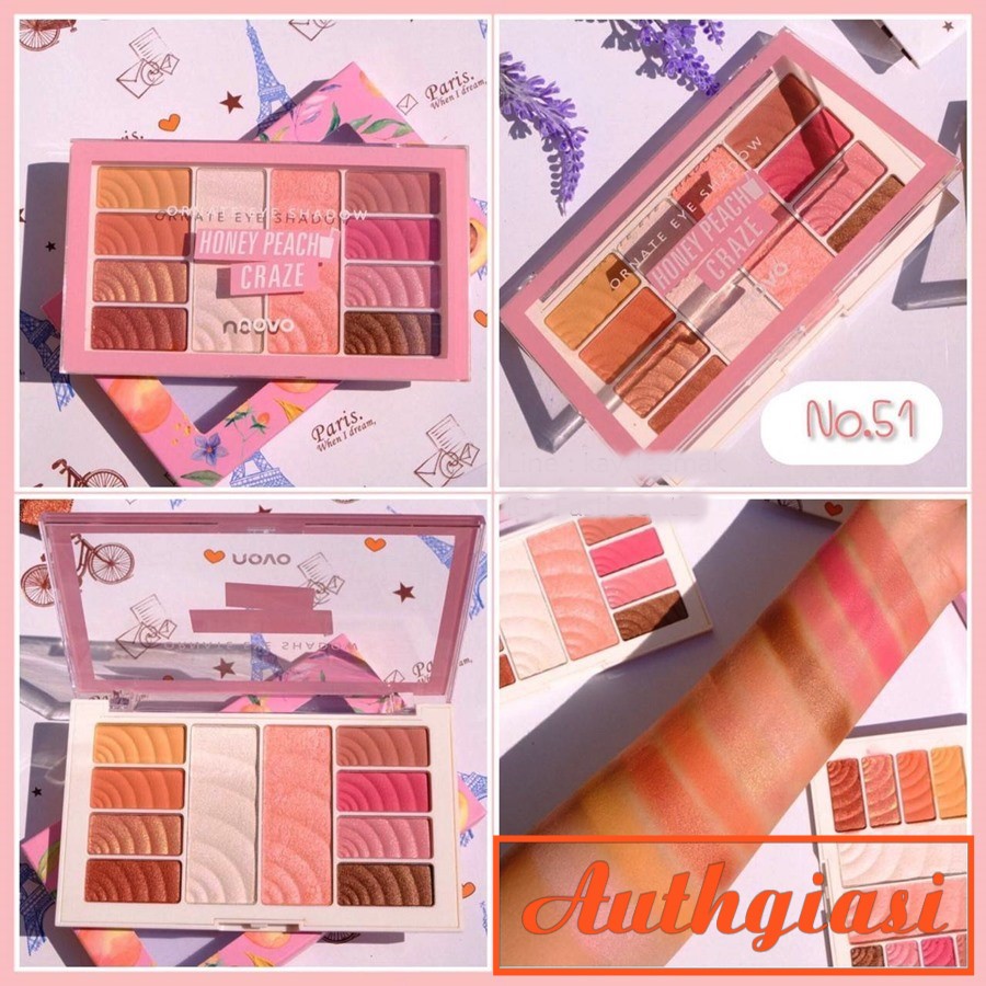 Bảng phấn mắt má hồng và highlight Novo Ornate Lemonade Craze mềm mịn da | BigBuy360 - bigbuy360.vn