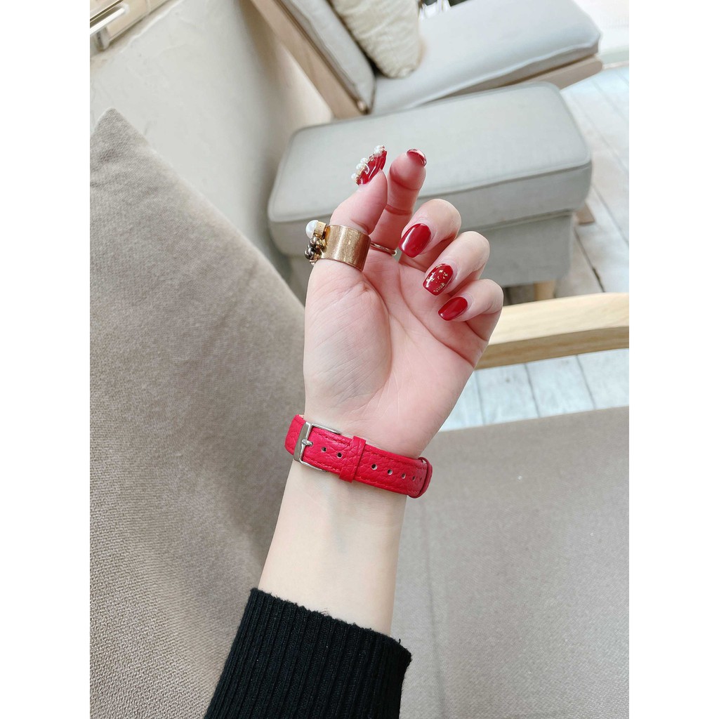 Dây Đeo Da Thay Thế Cho Đồng Hồ Thông Minh Xiaomi Mi Band 7 6 5 4 3