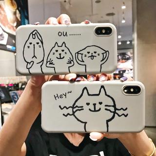 Ốp lưng dẻo hình con mèo cho iphone 6 6s Plus 7 8 Plus X XS XR MAX