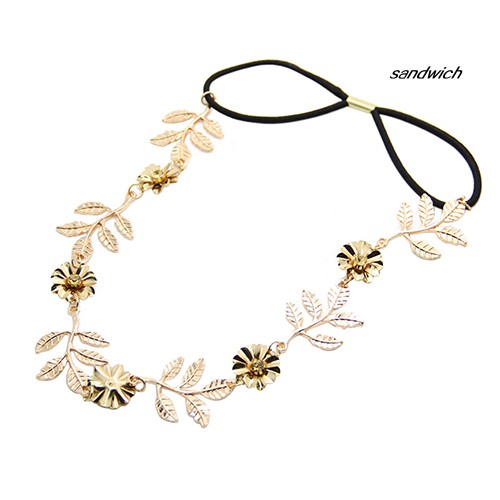 Băng Đô Cài Tóc Co Giãn Hình Hoa Lá Phong Cách Baroque Thanh Lịch Cho Nữ