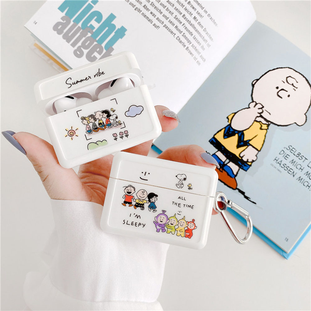 Hoạt Hình Vỏ Bảo Vệ Hộp Sạc Tai Nghe Airpods 2 Bằng Silicon Hình Snoopy Dễ Thương