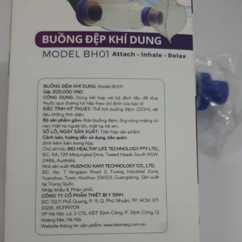 Buồng đệm khí dung Bio Health model BH01