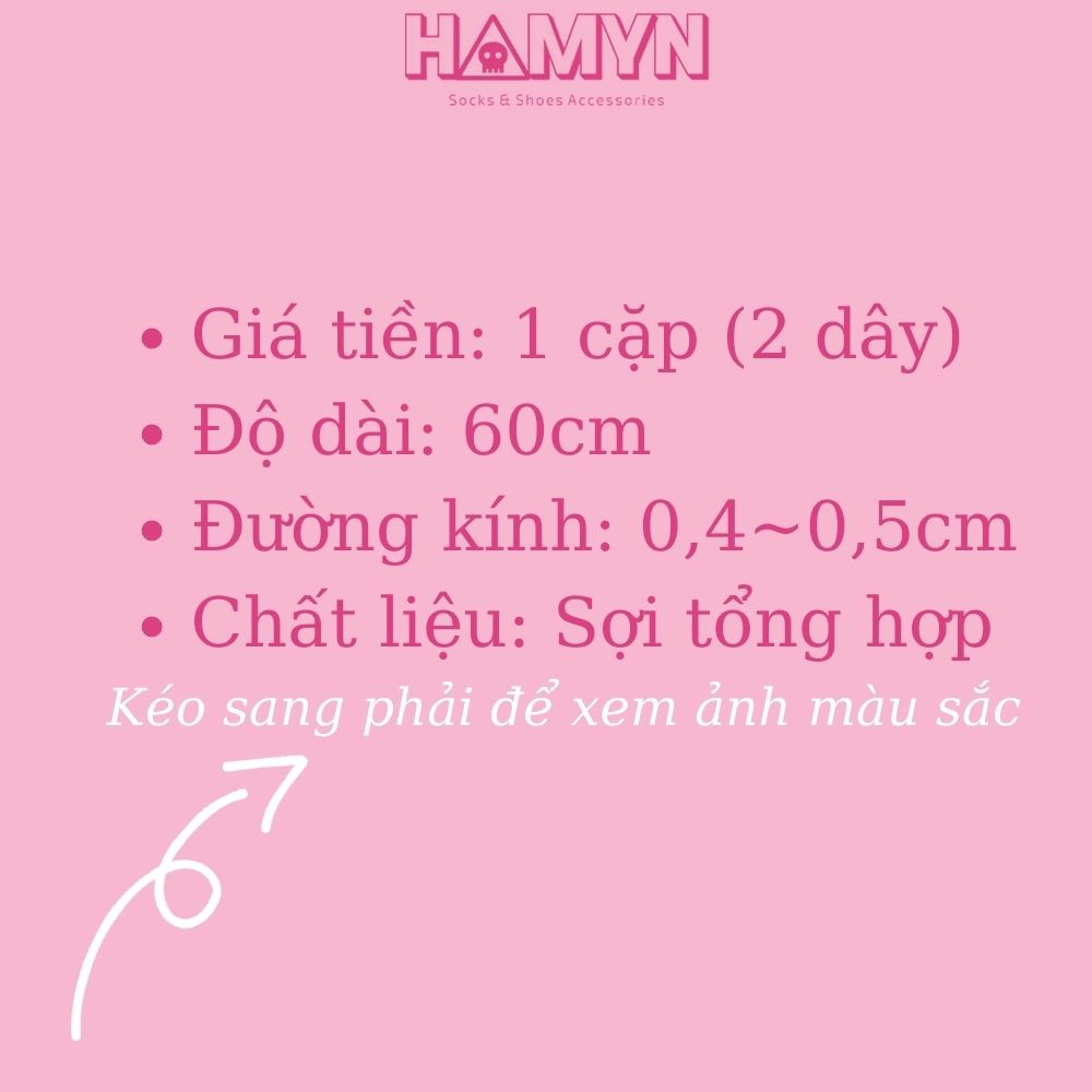 Dây Giày Tròn Cho Giày Lười Loại 3 Lỗ Xỏ 60cm - HAMYN | BigBuy360 - bigbuy360.vn