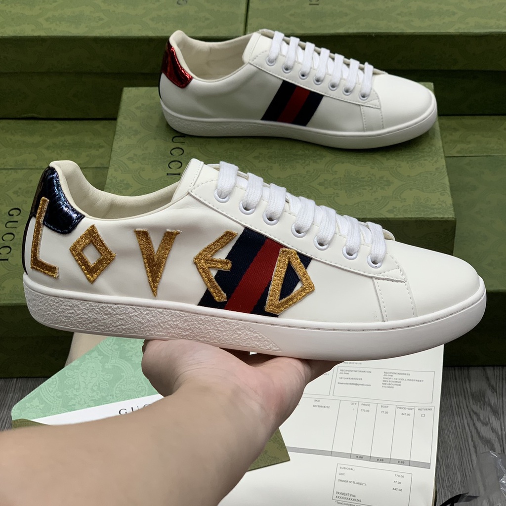 Giày thể thao GUCCI Ong, giày gucci 3 vạch mới full size 36-43 full phụ kiện/MS Sneaker