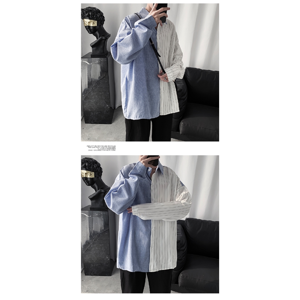 Áo sơ mi kẻ sọc form rộng thời trang cho nam | BigBuy360 - bigbuy360.vn