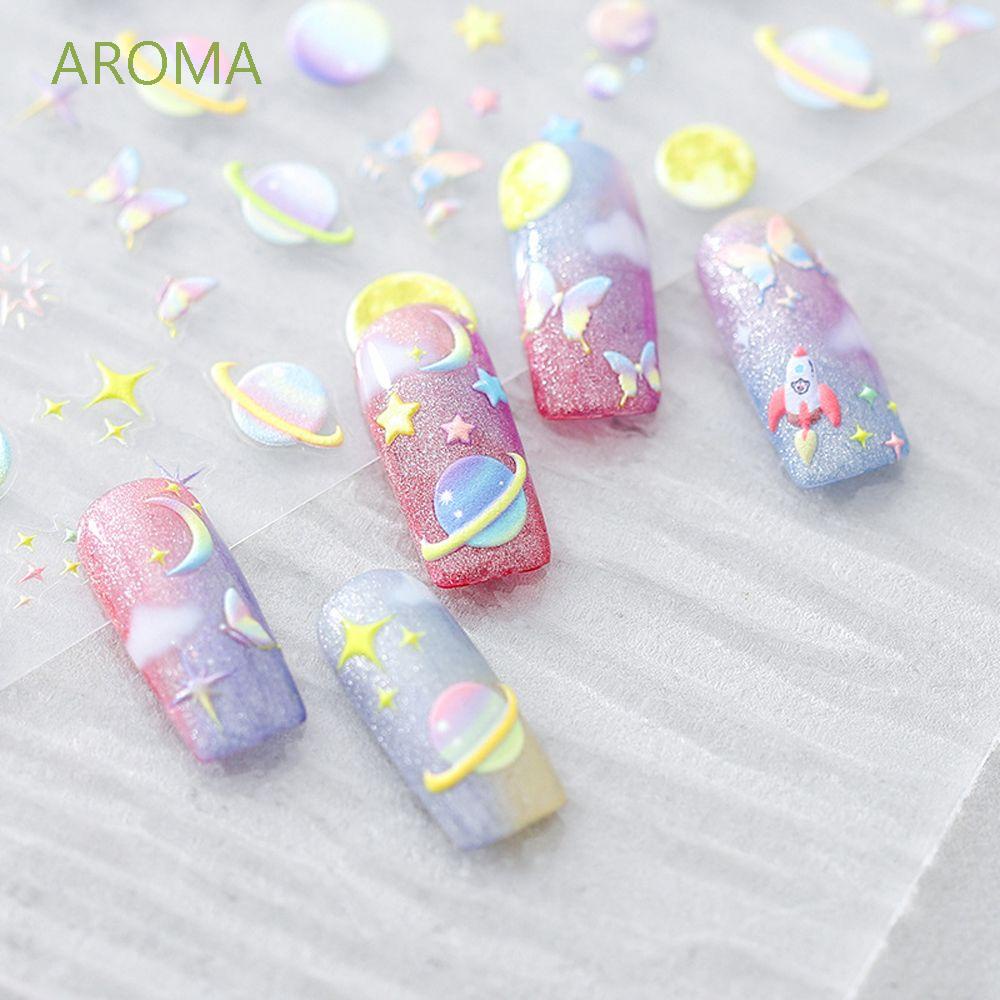[Hàng mới về] Sticker dán móng trang trí họa tiết hoạt hình 5D đáng yêu