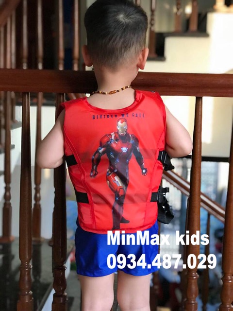 ÁO PHAO BƠI HÌNH NGƯỜI SẮT IRON MAN CHO BÉ TRAI