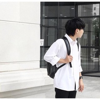 sơ mi lụa trắng nam nữ đều mặc được