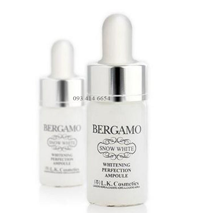 Tinh Chất Serum Bergamo Snow White & Viva White Whitening Perfection Ampoule set 4 Màu Trắng