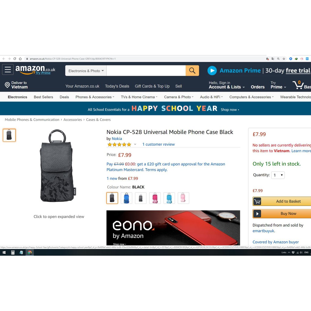 Thanh lý Túi đựng Nokia CP-528 Universal Mobile Phone Case Black