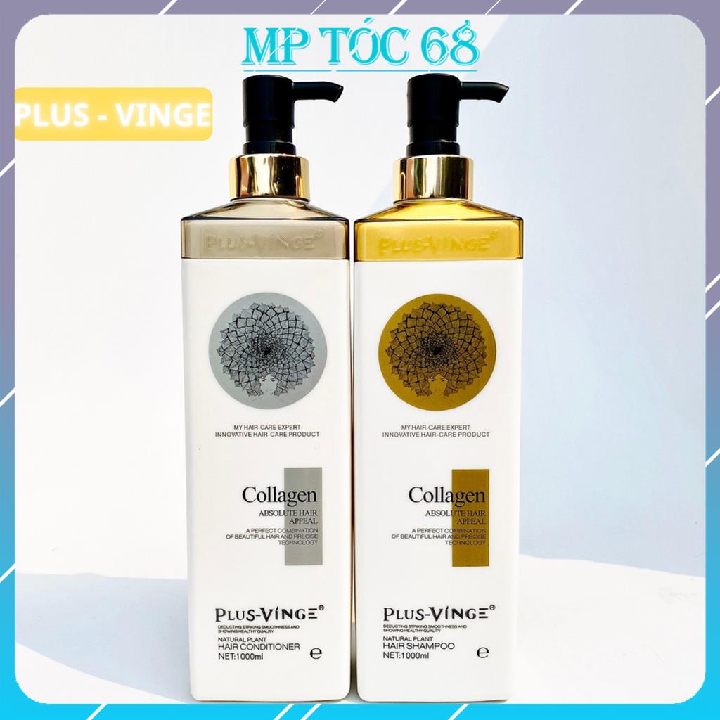 Cặp Dầu Gội Xả Collagen Vinge 1000ML | Hàng Chính Hãng|Freeship Toàn Quốc