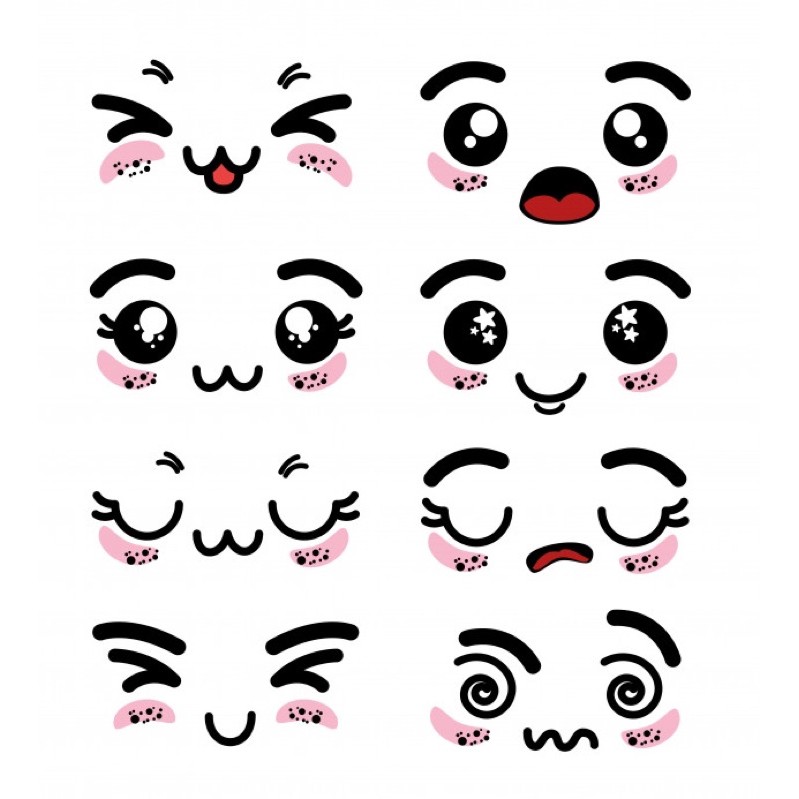Hình dán cảm xúc 30-60 cái /Sticker biểu tượng cute dễ thương