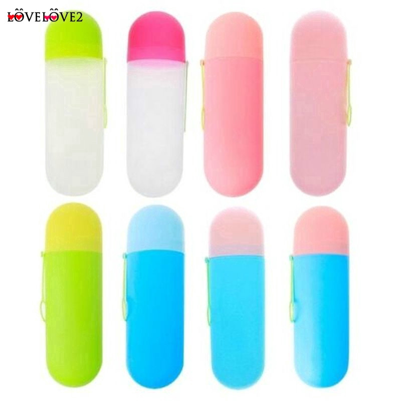 Hộp đựng bàn chải + kem đánh răng nhỏ gọn màu kẹo