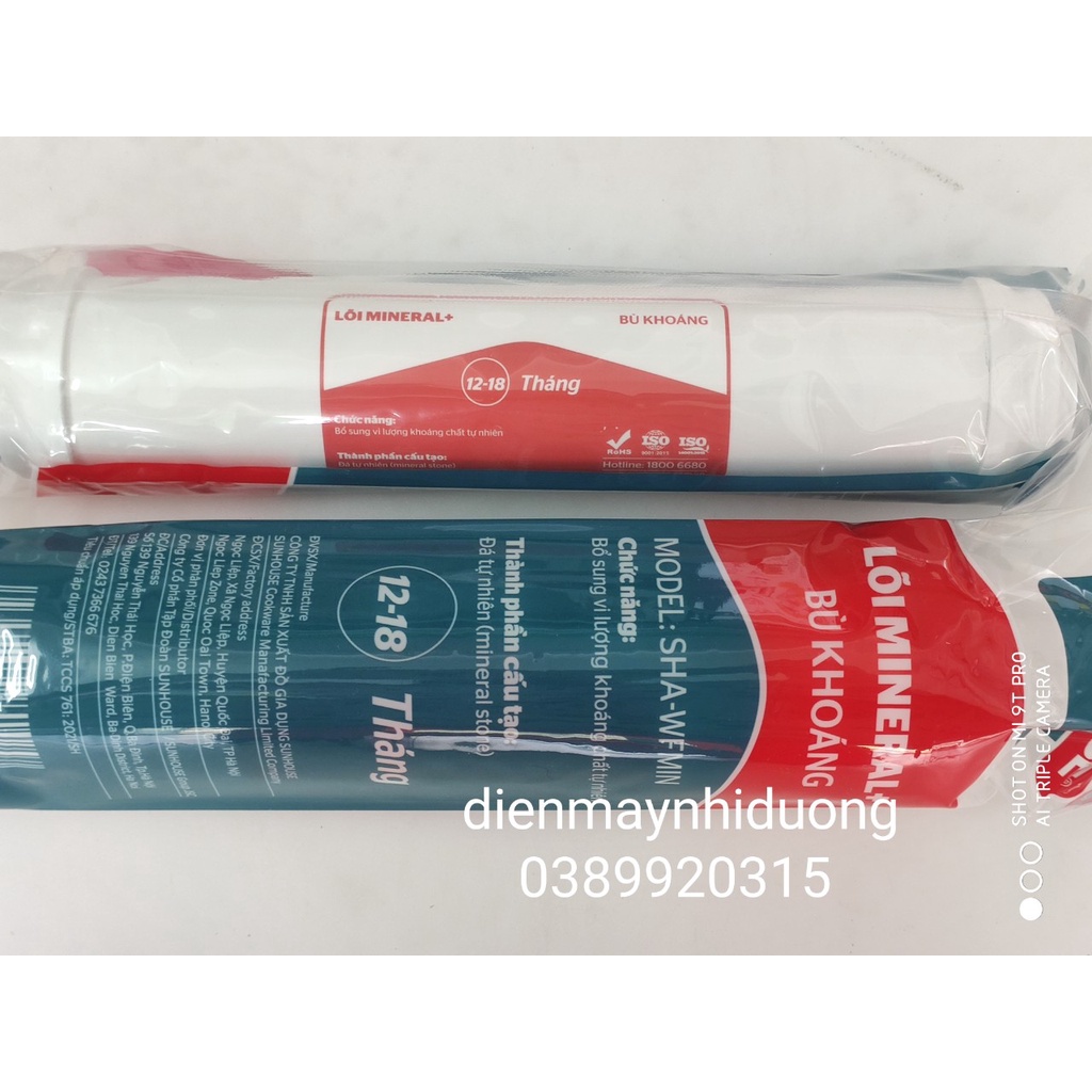 Combo 5 lõi lọc 5678910 tạo khoáng Sunhouse chính hãng