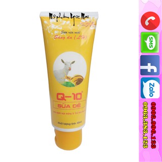 Sữa rửa mặt sáng da, Chống lão hóa Q-10 Sữa Dê (80ml)
