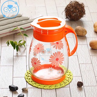 Bình nước thủy tinh 1.5 Lít In Hoa