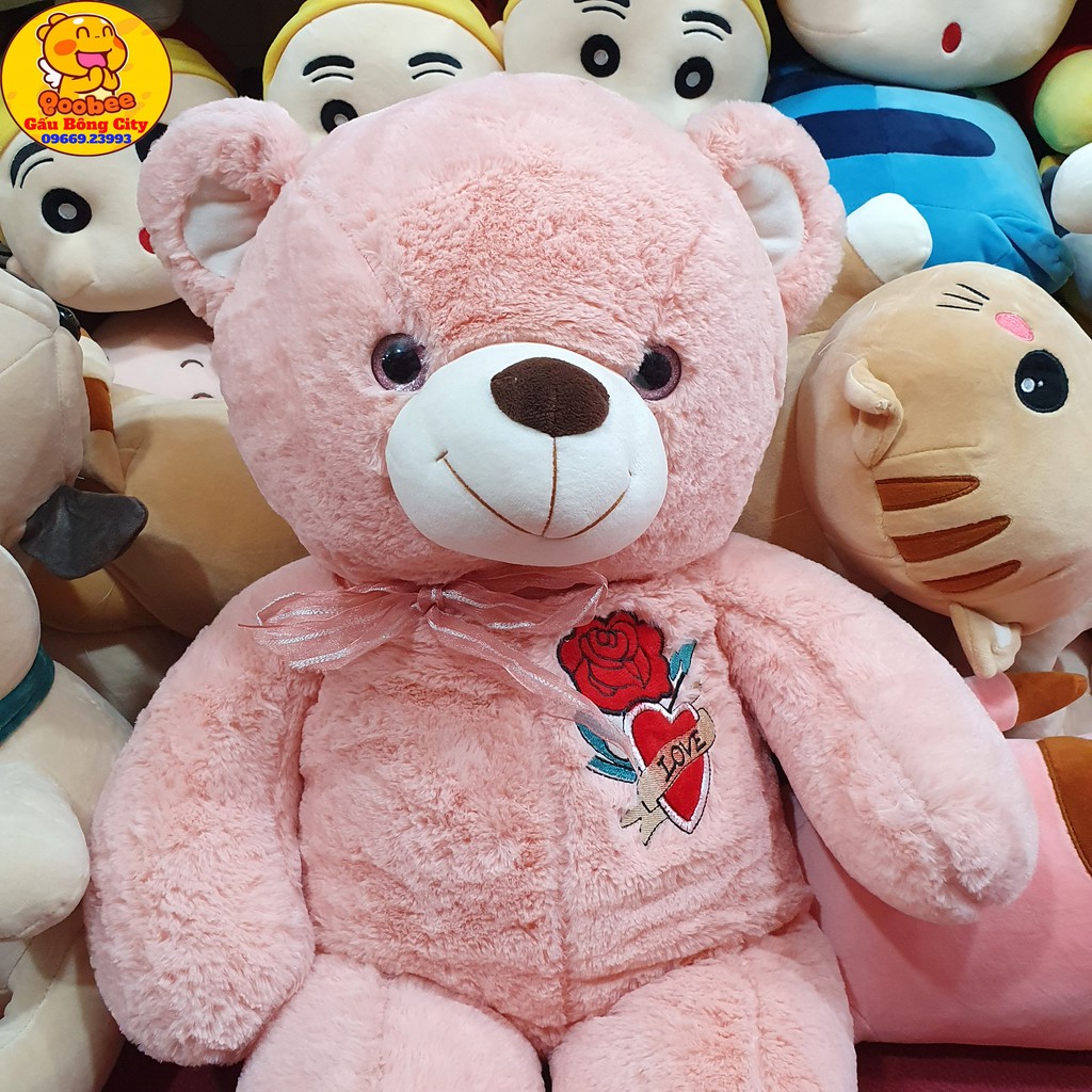 Gấu Bông Teddy Hoa Hồng Mềm Mịn Quà Tặng Cao Cấp