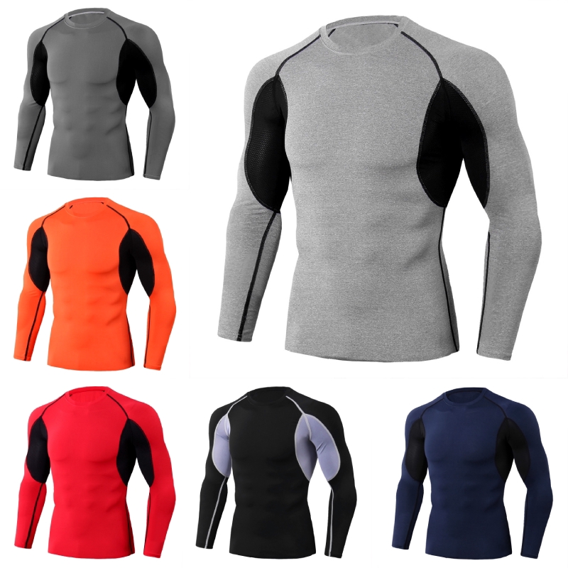 Áo thun thể thao tay dài thấm hút mồ hôi thời trang dành cho nam