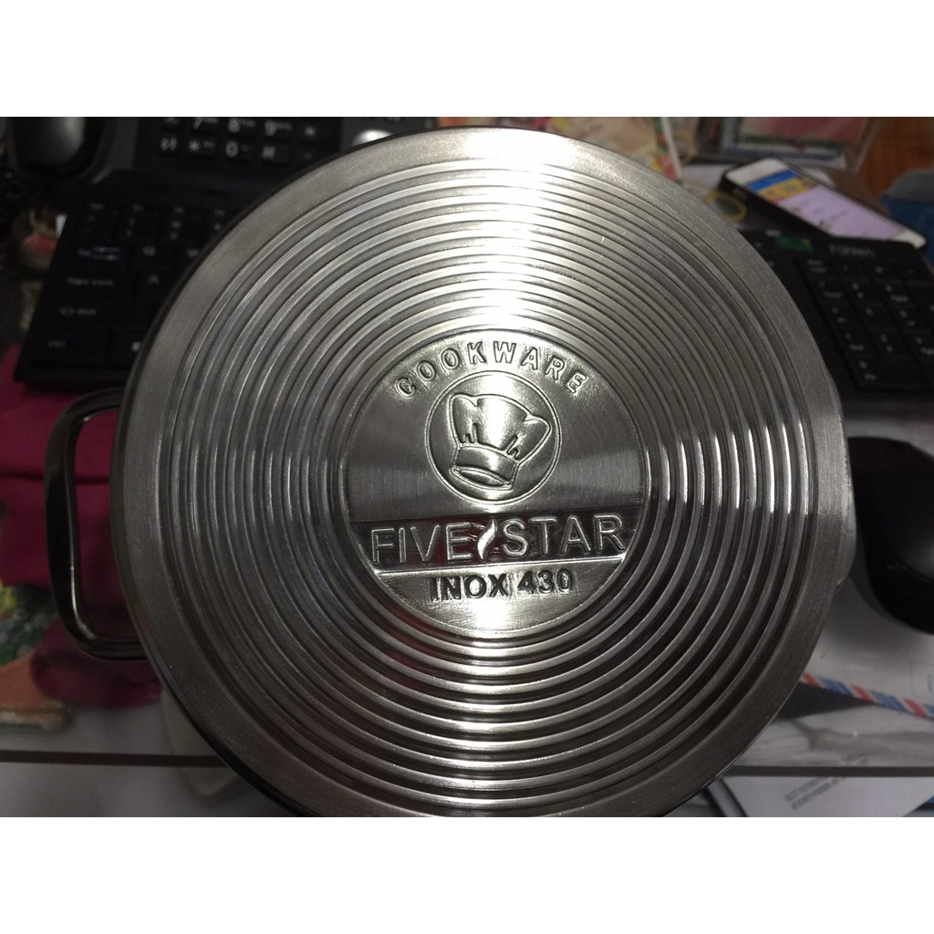 NỒI inox Fivestar 20cm vung kính