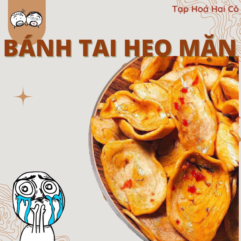 Bánh Tai Heo Mặn Ăn Vặt Giòn Ngon Hũ Pet 250G