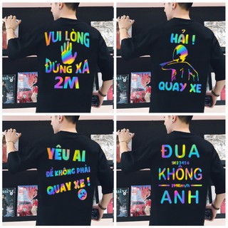 Áo Thun Nam Nữ Phản Quang Bảy Màu Nhiều Mẫu, Cá Tính, Giá Rẻ, Hình In To Đep Tỏa Sáng Thu Hút Ánh Nhìn unisex nam nữ giá