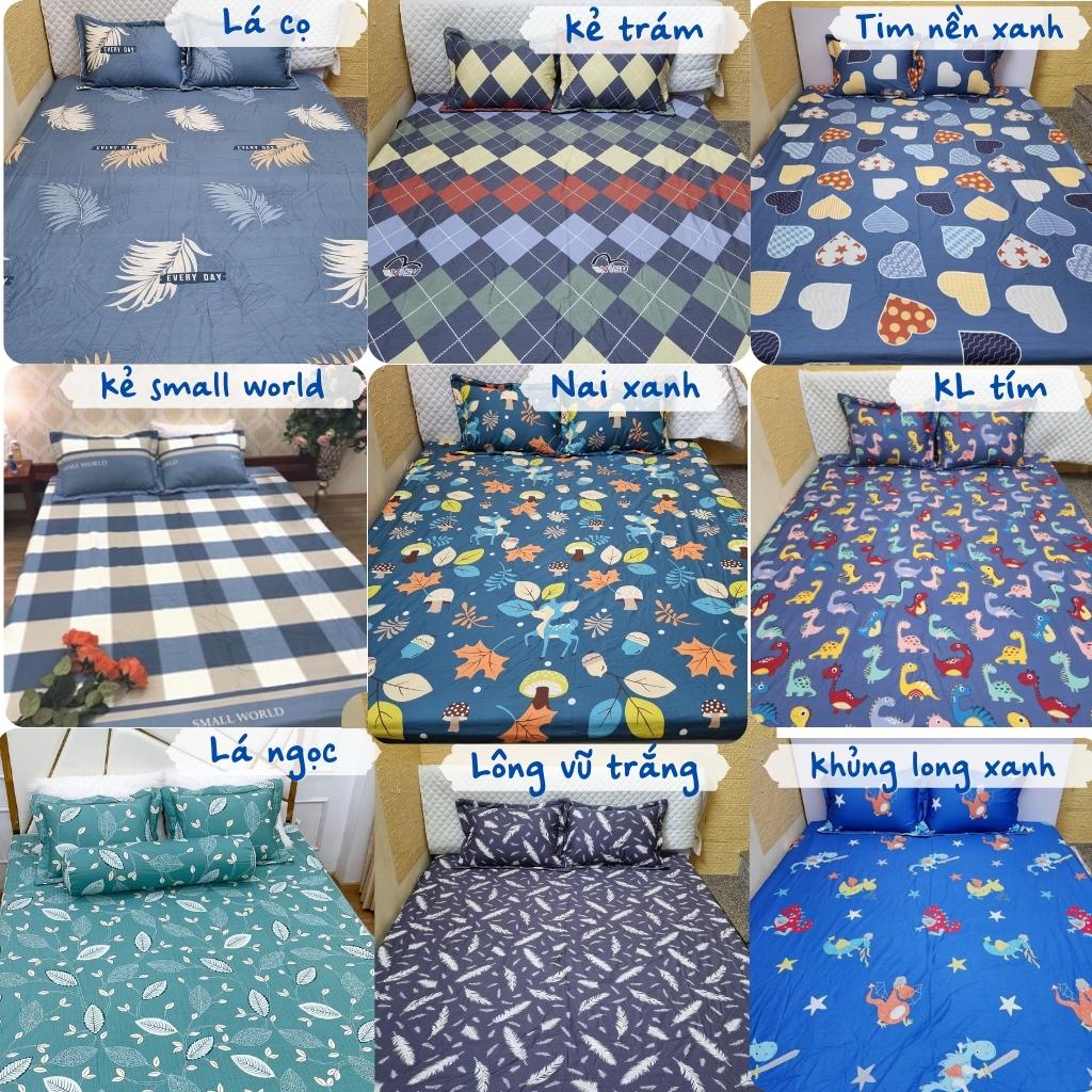 Bộ ga gối cotton 100% Dreamhome Ga trải giường bo chun đủ size đệm 1m6 1m8, vỏ gối 45x65 lót bông dày dặn | BigBuy360 - bigbuy360.vn