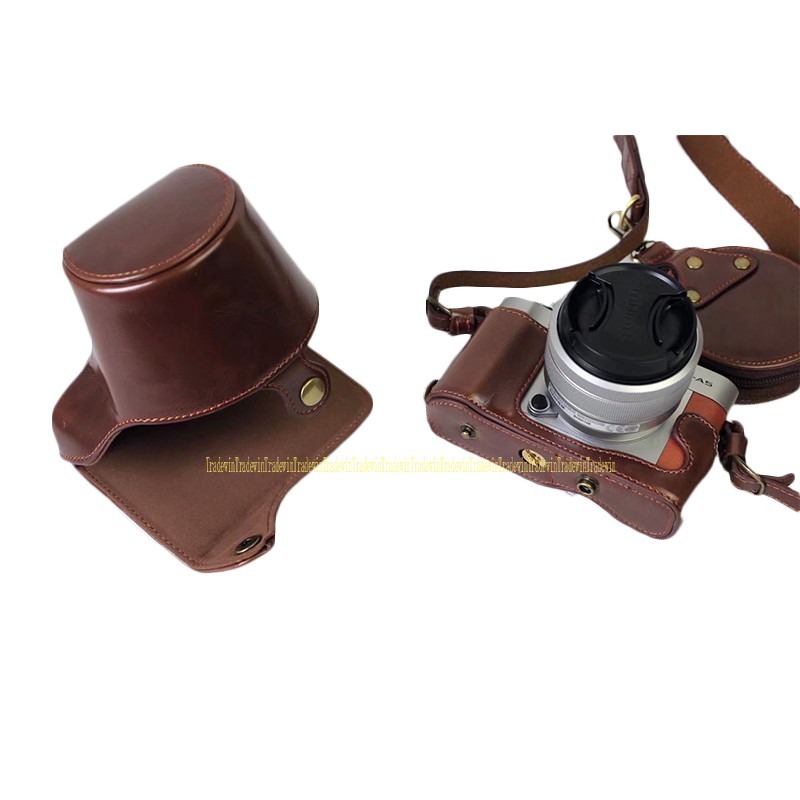Túi Da Đựng Máy Ảnh Fujifilm X-A7 XA7 Với Lens 15-45mm Sang Trọng