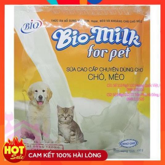 Bio Milk 100g - Sữa bột dinh dưỡng cho chó mèo con - phụ kiện thú cưng